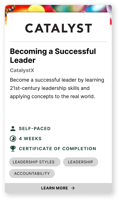CatalystX: Becoming a Successful Leader