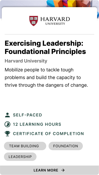 HarvardX: Exercising Leadership: Foundational Principles